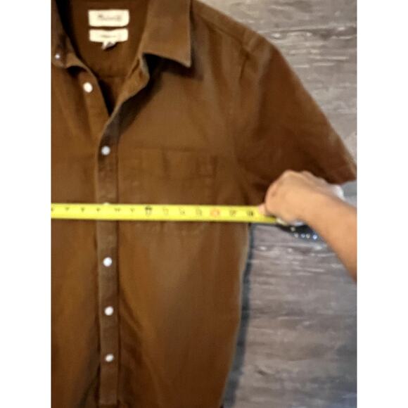 Madewell Button Down Shirt Women Brown Collared Small Minimalist Casual - Picture 4 of 7